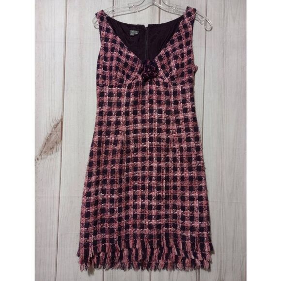 Muse Dress Ladies 4 Pink Purple Tweed Sleeveless Clueless‎ - Picture 1 of 9